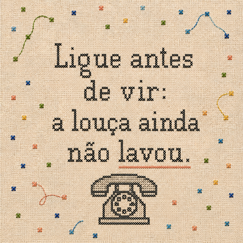 Azulejo Ligue Antes de Lavar a Louça