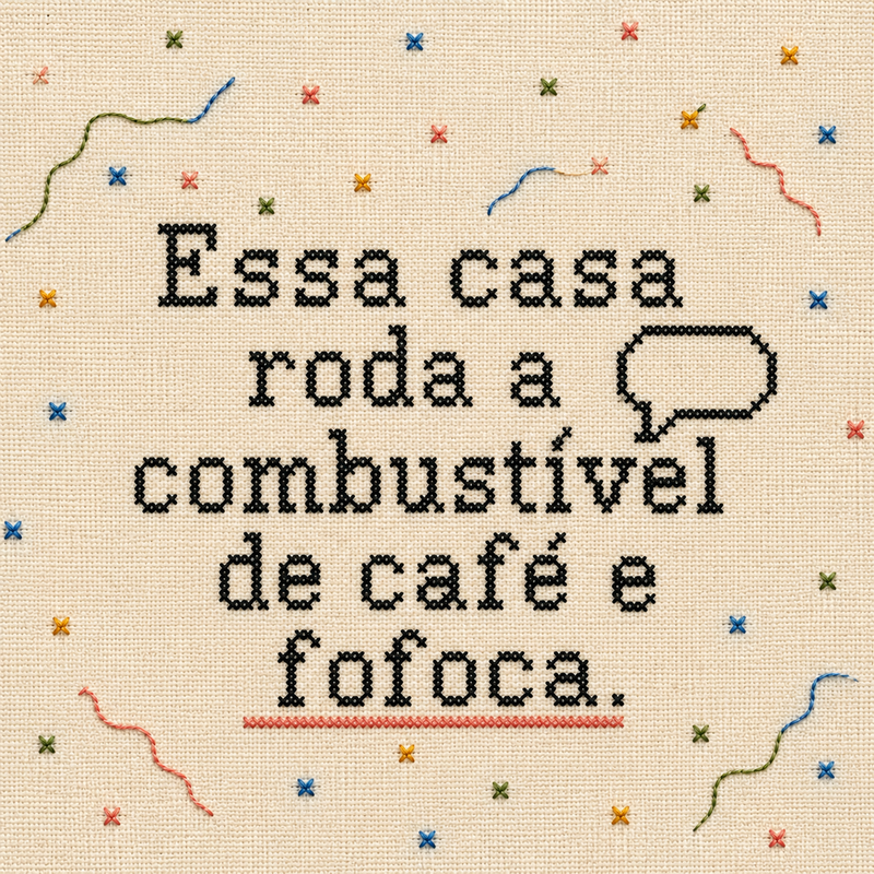 Azulejo Essa Casa é Café e Fofoca