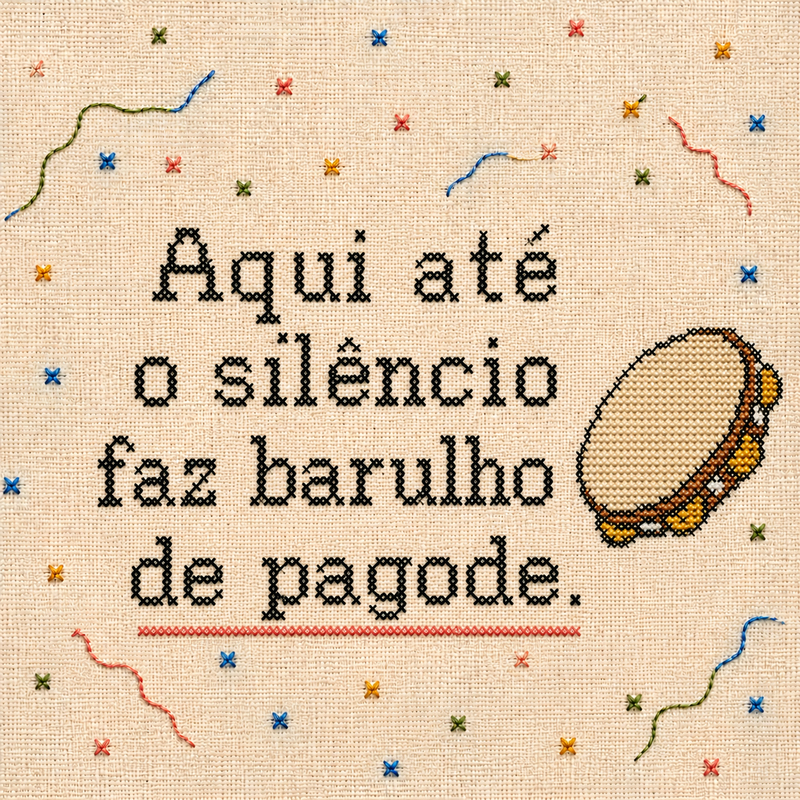 Azulejo Aqui Até o Silêncio Faz Barulho