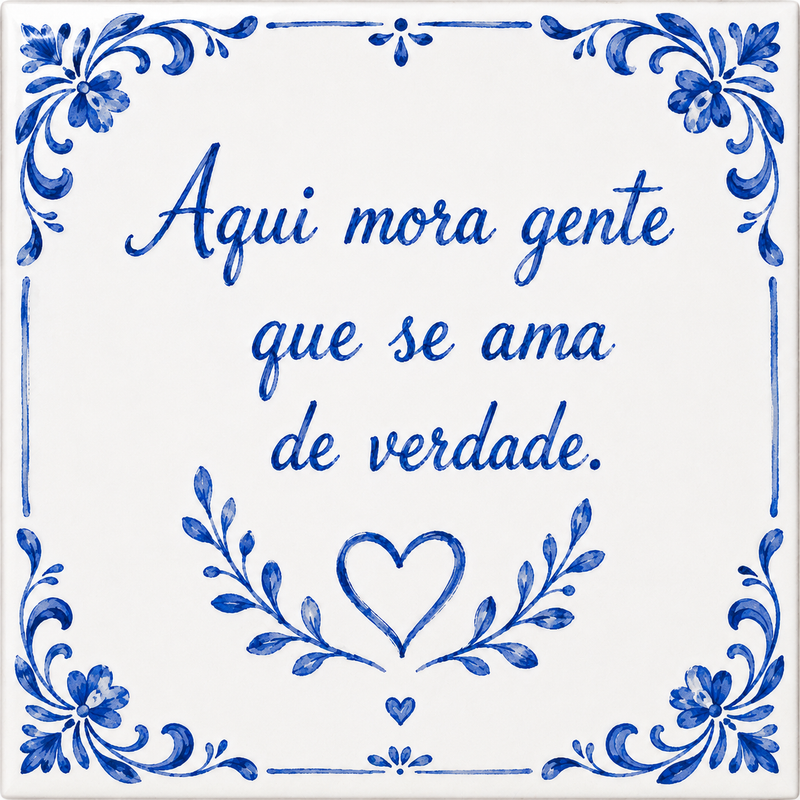 Azulejo com Mensagem de Amor