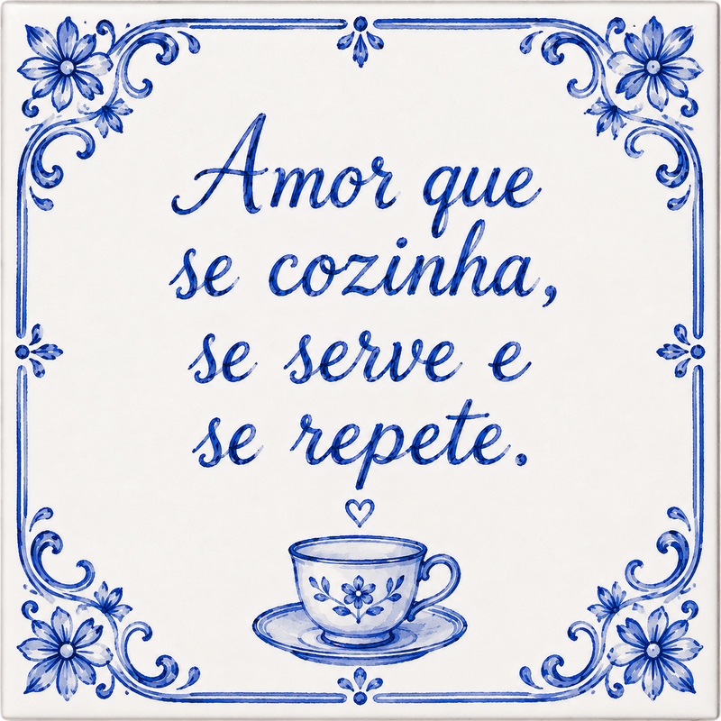 Azulejo Amor Que se Cozinha e se Serve