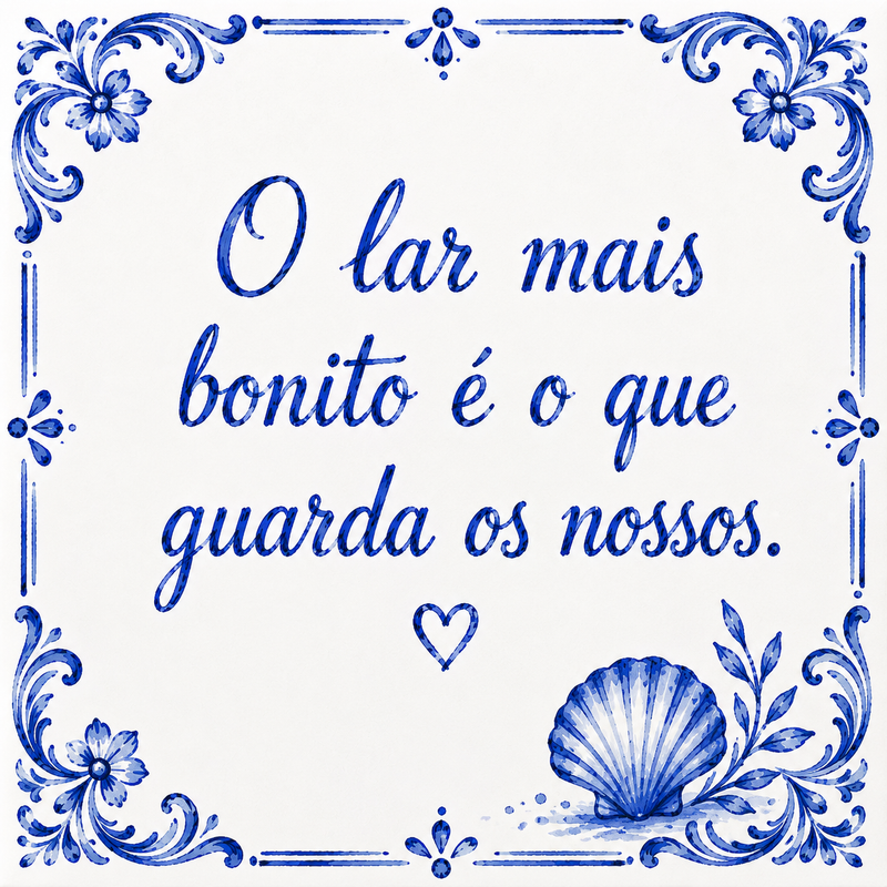 Azulejo O Lar Mais Bonito é o Que Guarda os Nossos