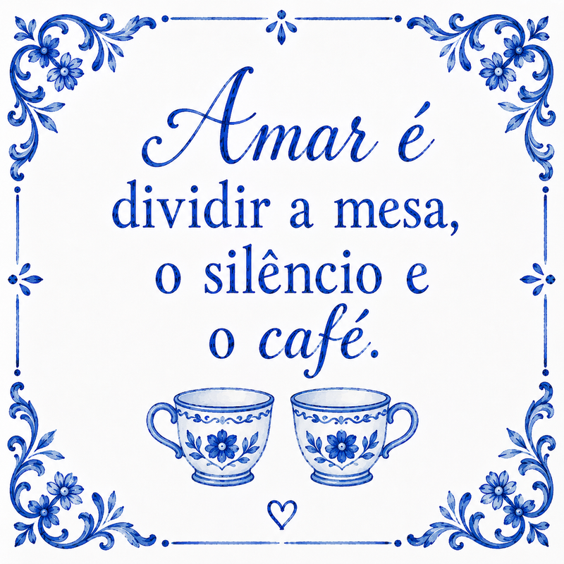 Azulejo Amar é Dividir a Mesa
