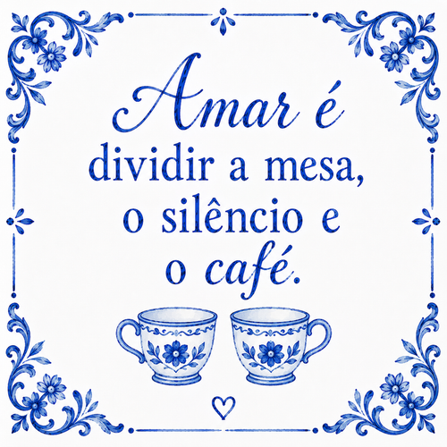Azulejo Amar é Dividir a Mesa