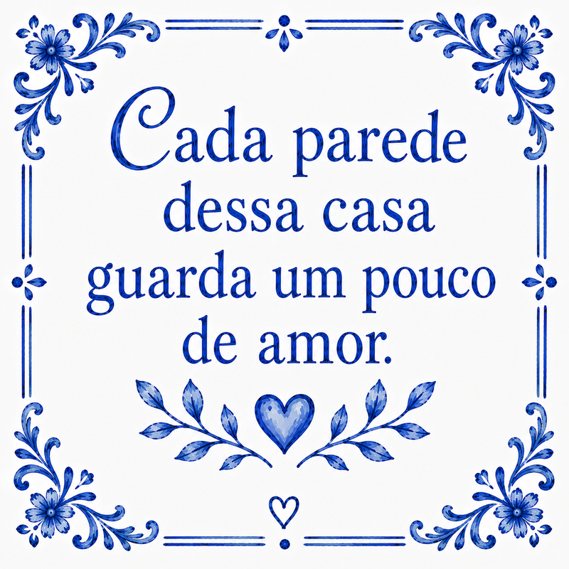 Azulejo Cada Parede Guarda um Pouco de Amor