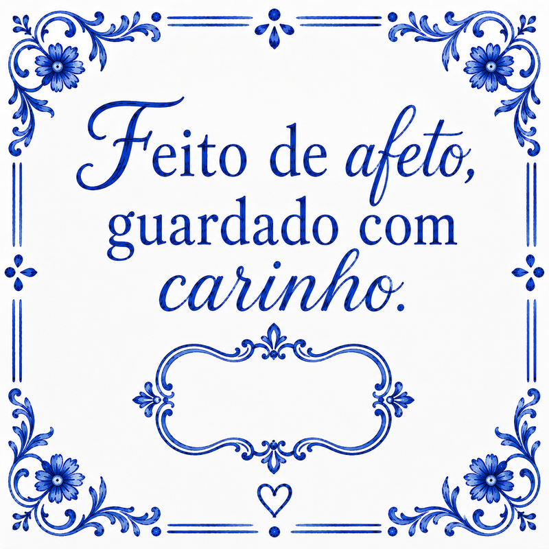 Azulejo Feito com Carinho e Afeto