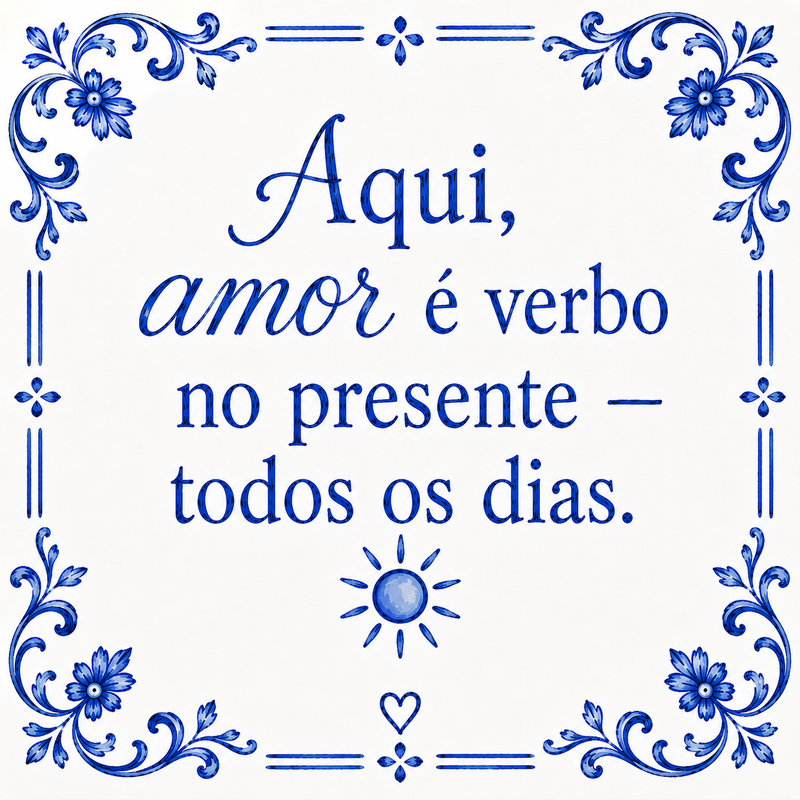 Azulejo com Citações Sobre Amor