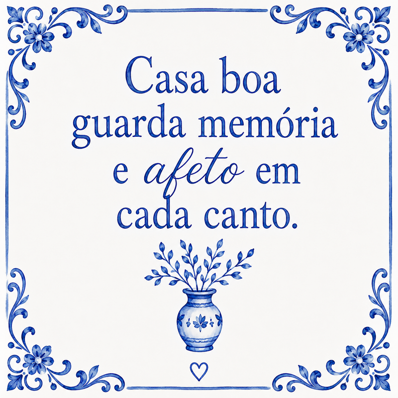 Azulejo Memória e Afeto em Cada Canto