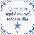 Azulejo com Mensagem de Amor Diário