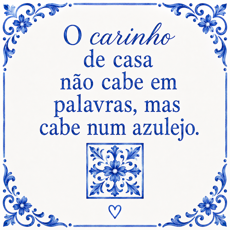 Azulejo O Carinho de Casa em Azulejos