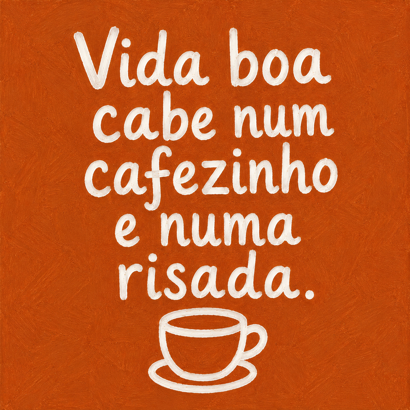 Azulejo Vida Boa é um Cafezinho Quente