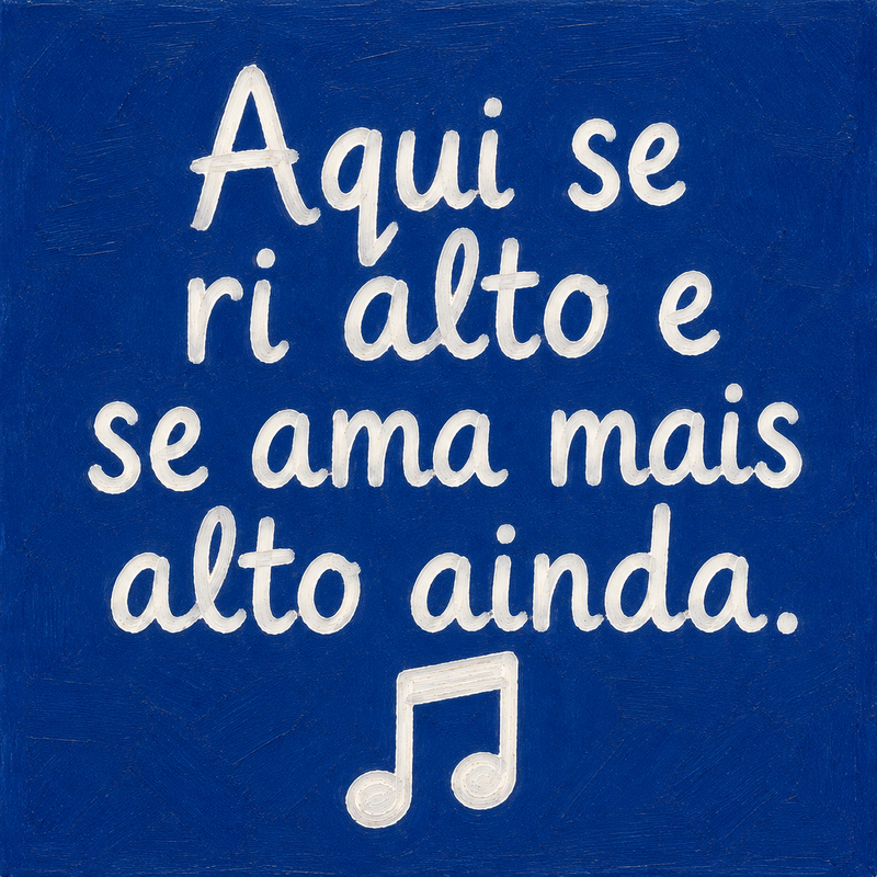 Azulejo Aqui se Ri e se Ama