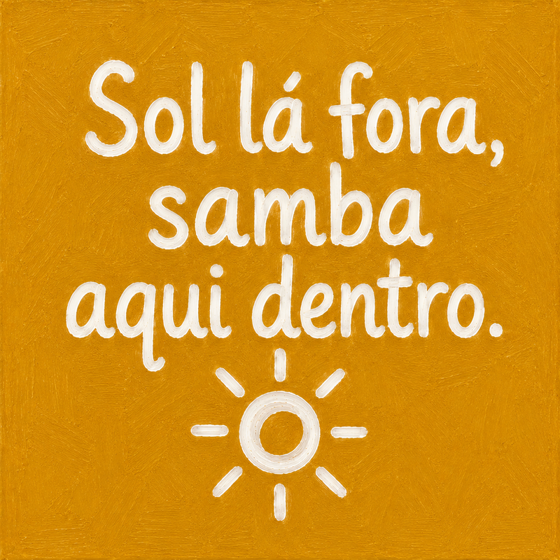 Azulejo Sol, Samba e Sorriso Também Aqui