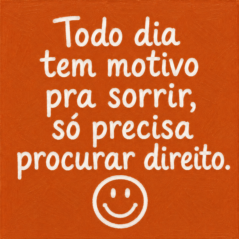 Azulejo Mensagem Positiva em Fundo Terracota