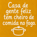 Azulejo Casa de Gente Feliz com Comida