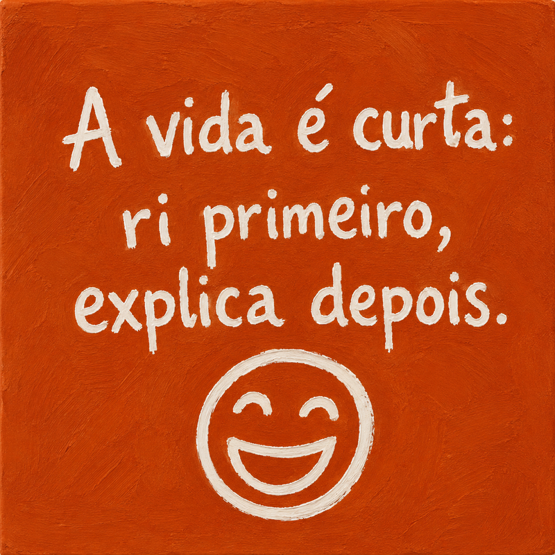 Azulejo A Vida é Curta, Ri Primeiro