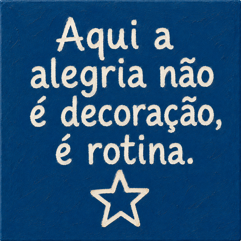 Azulejo Aqui a Alegria é Rotina