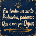 Azulejo Eu Tenho um Santo Padroeiro