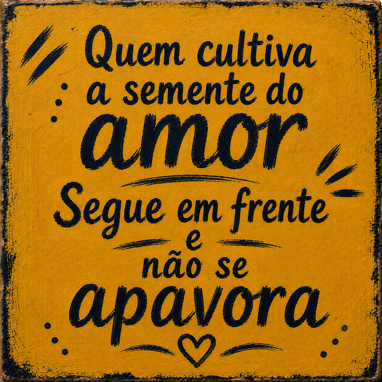 Azulejo Quem Cultiva a Semente do Amor